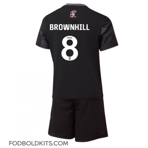 Burnley Josh Brownhill #8 Udebanesæt Børn 2024-25 Kortærmet (+ Korte bukser)